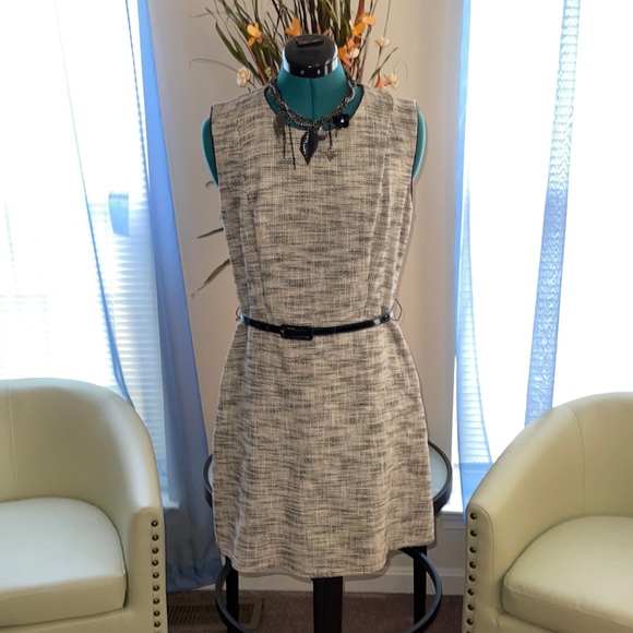 HM | Tweed Belted Mini Dress - Picture 1 of 6